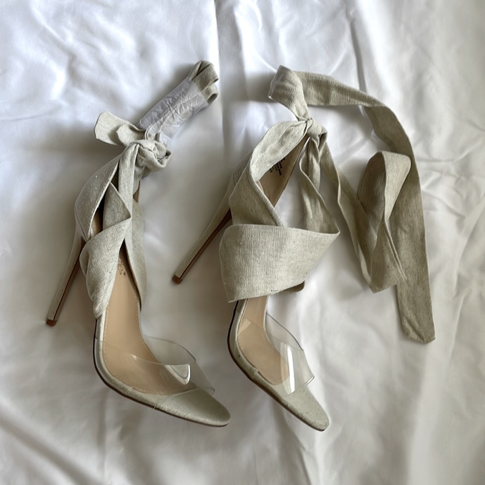 Sexy Linen High Heel Shoe